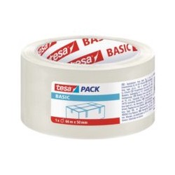 Taśma Pakowa Tesa Basic 66m/50mm 58570 Transparentna 030811